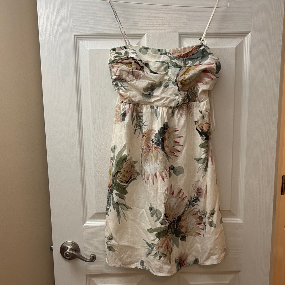 Express XS Mini Floral Print Dress with Spaghetti Straps